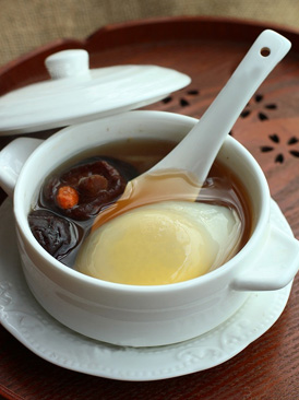 香菇鹅蛋甜汤